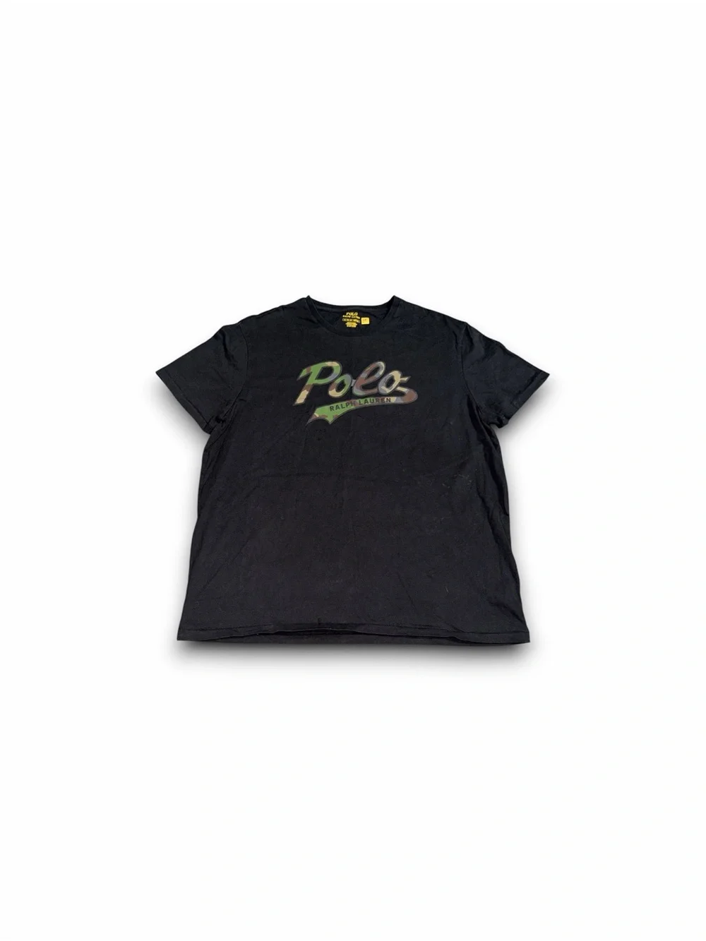Polo Ralph Lauren camo script essential t-shirt black mens XL